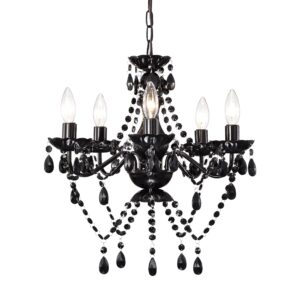 antique house black chandelier light fixture 5 light modern crystal chandelier for bedrooms dining room acrylic chandelier