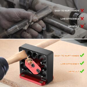 Twotrees Dowel Maker Jig Kit, Metric 8mm to 20mm Adjustable Dowel Cutter, Electric Drill Milling Pin Round Round Bar Dowel Jig, Suitable for Wood Rod Milling Pin Round Rod Auxiliary Tool