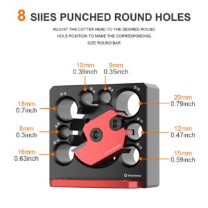 Twotrees Dowel Maker Jig Kit, Metric 8mm to 20mm Adjustable Dowel Cutter, Electric Drill Milling Pin Round Round Bar Dowel Jig, Suitable for Wood Rod Milling Pin Round Rod Auxiliary Tool