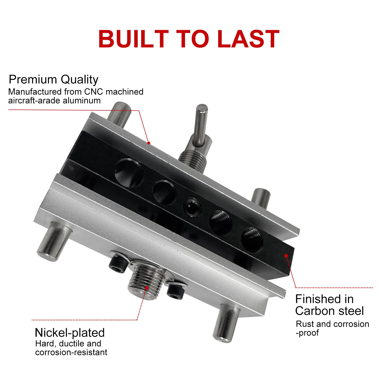 WAYCOJOY Self Centering Dowel Jig Kit, Drilling Guide Bushings Set, Woodworking Doweling Jig Puncher Locator Joints Tool for Straight Holes