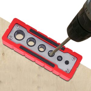 Self Centering Dowel Jig Kit, Inch Woodworking Center Doweling Drill Guide Jig for Straight Hole, Wood Punch Drilling Jig Accessories, Positioner Locator Tool for Woodworking and Shelf Making