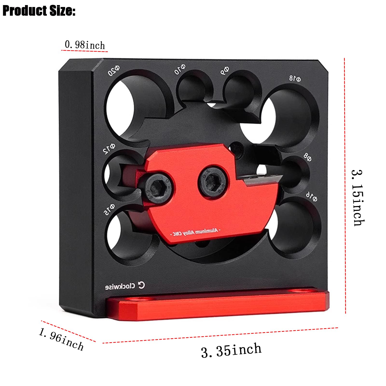 Dowel Maker Jig Kit, High Speed Carbide Inserts Dowel Maker, Metric 8mm to 20mm Dowel Maker, Woodworking Electric Drill Milling Dowel Round Rod Auxiliary Tool (Metric 8 Holes)