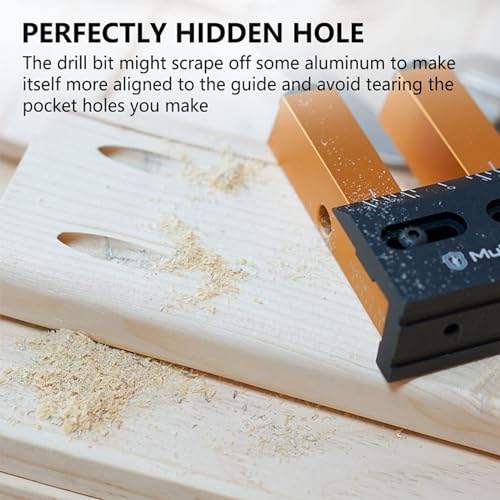 Pocket Hole Jig Kit Aluminum Alloy Pocket Screw Jig Drill Guide Multifunctional Woodworking Dowel Jig Kit Angled Holes Aluminum Alloy Hole Locator Professional Woodworking Equipment