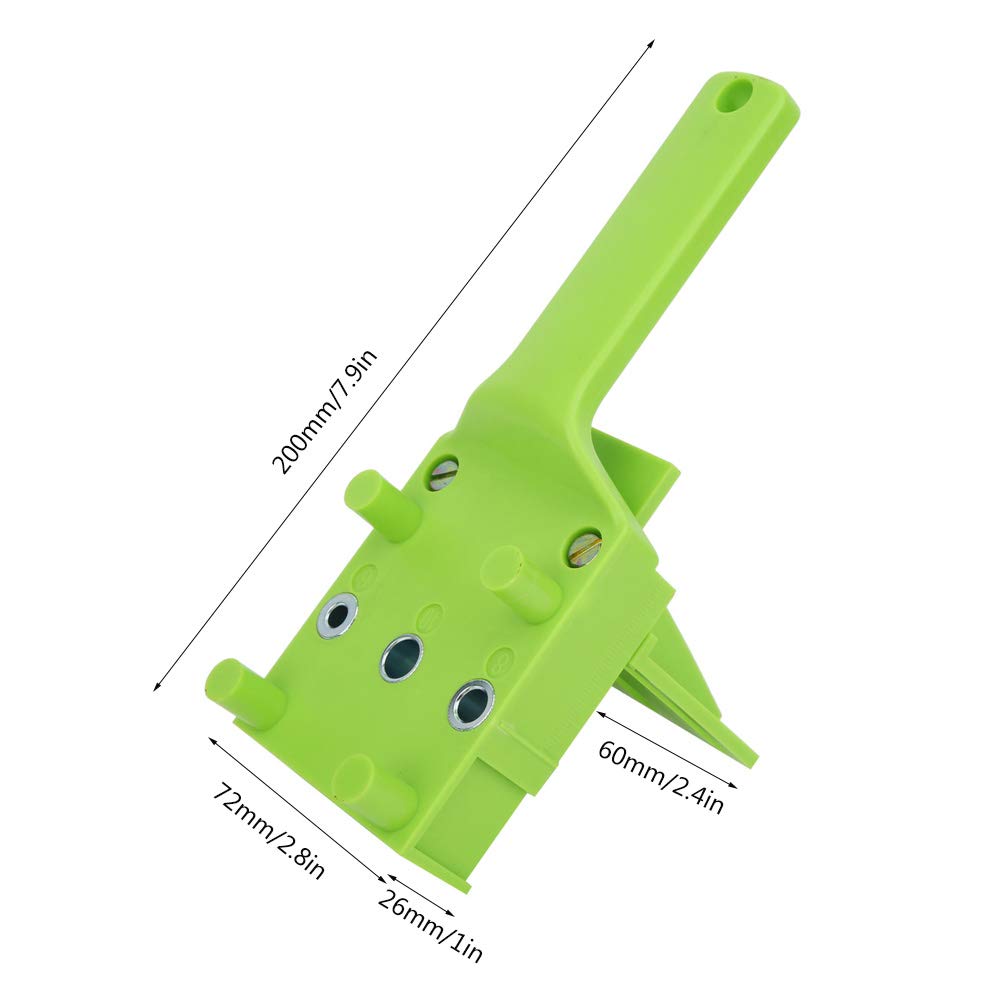 Woodworking Dowel Jig Kit, 38PCS Handheld Woodworking Drill Guide Tool, 6mm 8mm 10mm Hole Drill Bit Kit, Adjustable Doweling Jig for Woodworking, 7.87 x 2.83 x 3.39In