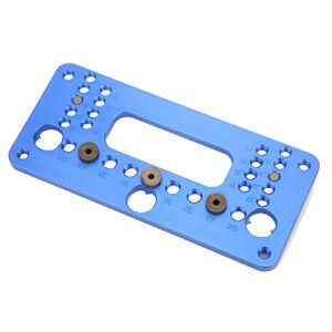 MISNODE Woodworking Jig Hole Opener Puncher Aluminum Alloy Hole Positioner Drill Guide Dowel Jig Kit Hole Punch Locator Kit Drill Jig Joinery Kit for Woodworking(Blue)