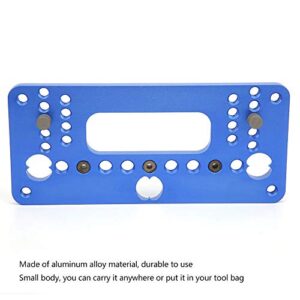 MISNODE Woodworking Jig Hole Opener Puncher Aluminum Alloy Hole Positioner Drill Guide Dowel Jig Kit Hole Punch Locator Kit Drill Jig Joinery Kit for Woodworking(Blue)