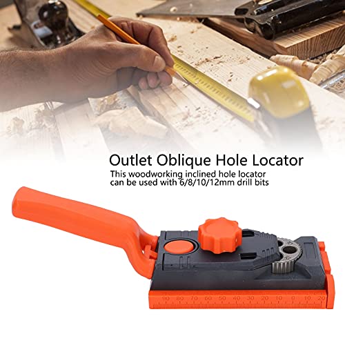 MISNODE Woodworking Hole Positioner Plastic Drilling Hole Locator Drill Guide Dowel Jig Kit Oblique Inclined Hole Positioner Drill Jig Joinery Kit for Woodworking DIY