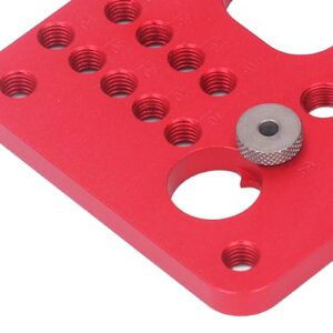 MISNODE Woodworking Hole Positioner Aluminum Alloy Carpentry Hole Pitch Jig Guide Dowel Jig Kit Hole Punch Locator Drill Bushing Set for Wardrobe Cabinet Door