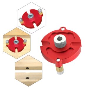 Self Center Dowel Jig, Aluminum Alloy Hole Puncher Locator Precise Positioning Dowel Drill Guide with 8 Drill Bushings Dowel Jig Kit for Woodworking