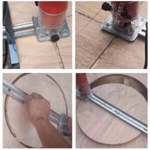 Woodworking Circle Cutting Jig Circle Kit Alloy Steel Circle Cutter Trimming Set for Wood Router Electric Hand Trimmer