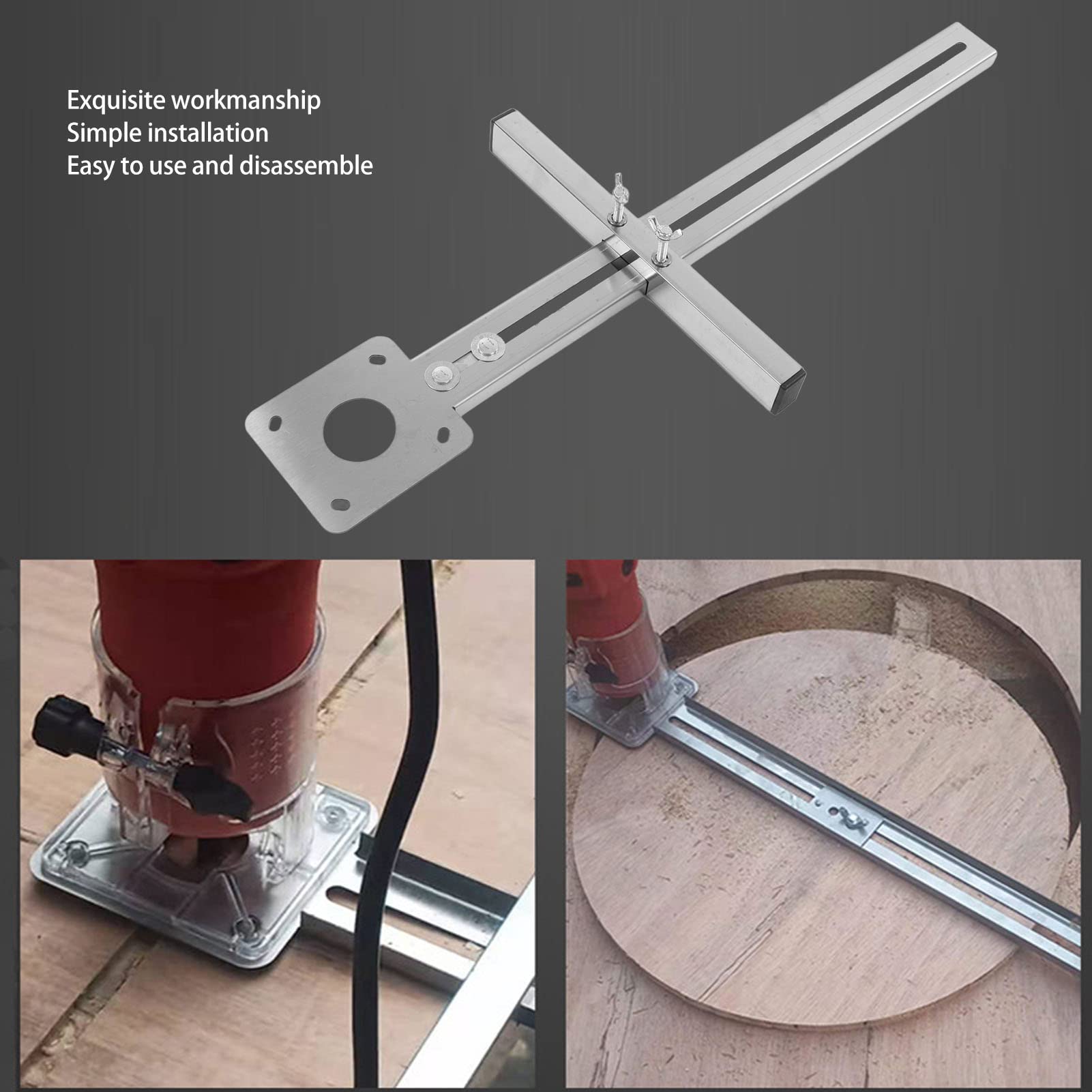 Woodworking Circle Cutting Jig Circle Kit Alloy Steel Circle Cutter Trimming Set for Wood Router Electric Hand Trimmer