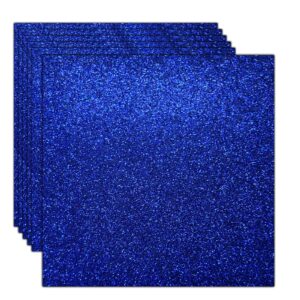 rramorrra blue glitter cardstock paper 12" x 12" 15 sheets 350gms/130lb heavyweight premium royal blue sparkly construction paper for cricut machine, craft, halloween, party decoration