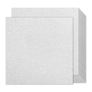 double-sided silver glitter cardstock 12x12 for cricut - goefun 24 sheets 12x12 silver cardstock, 300 gsm/110lb silver glitter paper for crafts, christmas, anniversary