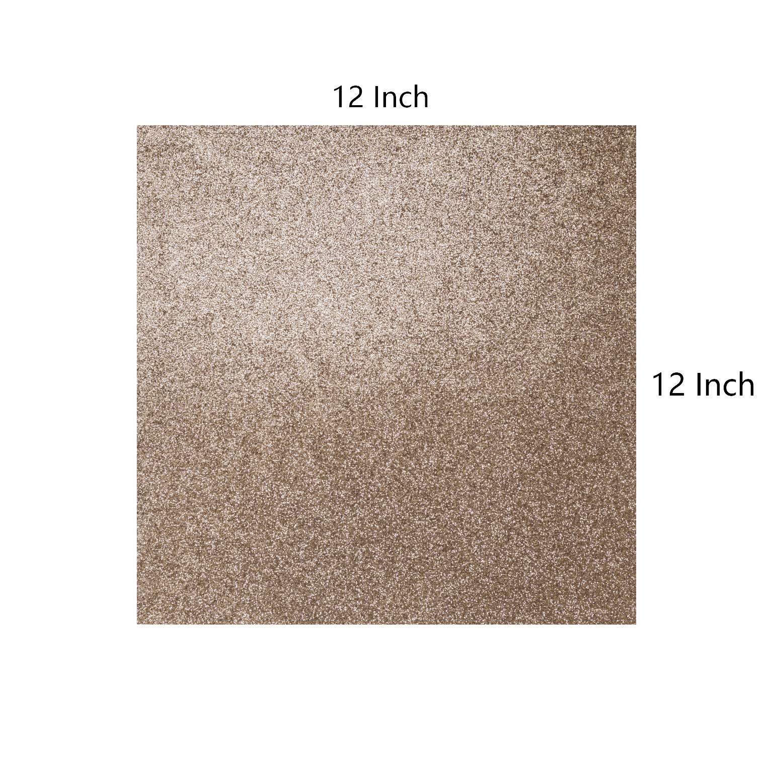 YZH Crafts Glitter Cardstock Paper, No-Shed Shimmer Glitter Papers, Cut Craft and DIY Projects Card stock, Sparkly Paper for Card Making, 12 x 12 Inch, 10 Sheets, 250 GSM (Pale gold)