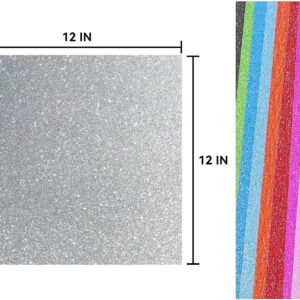 Glitter Cardstock Paper 12x12, 100Sheets 20Colors, Colored Cardstock for Cricut, Premium Glitter Paper for Crafts, Glitter Card Stock for DIY Projects, Sparkly Paper for Card Making, 280 GSM