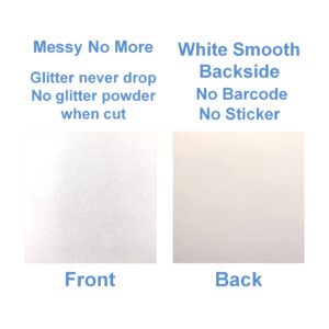 White Glitter Cardstock (10 Sheets, 300gsm) White Cardstock 12x12 Cardstock Paper Colored Cardstock (White)