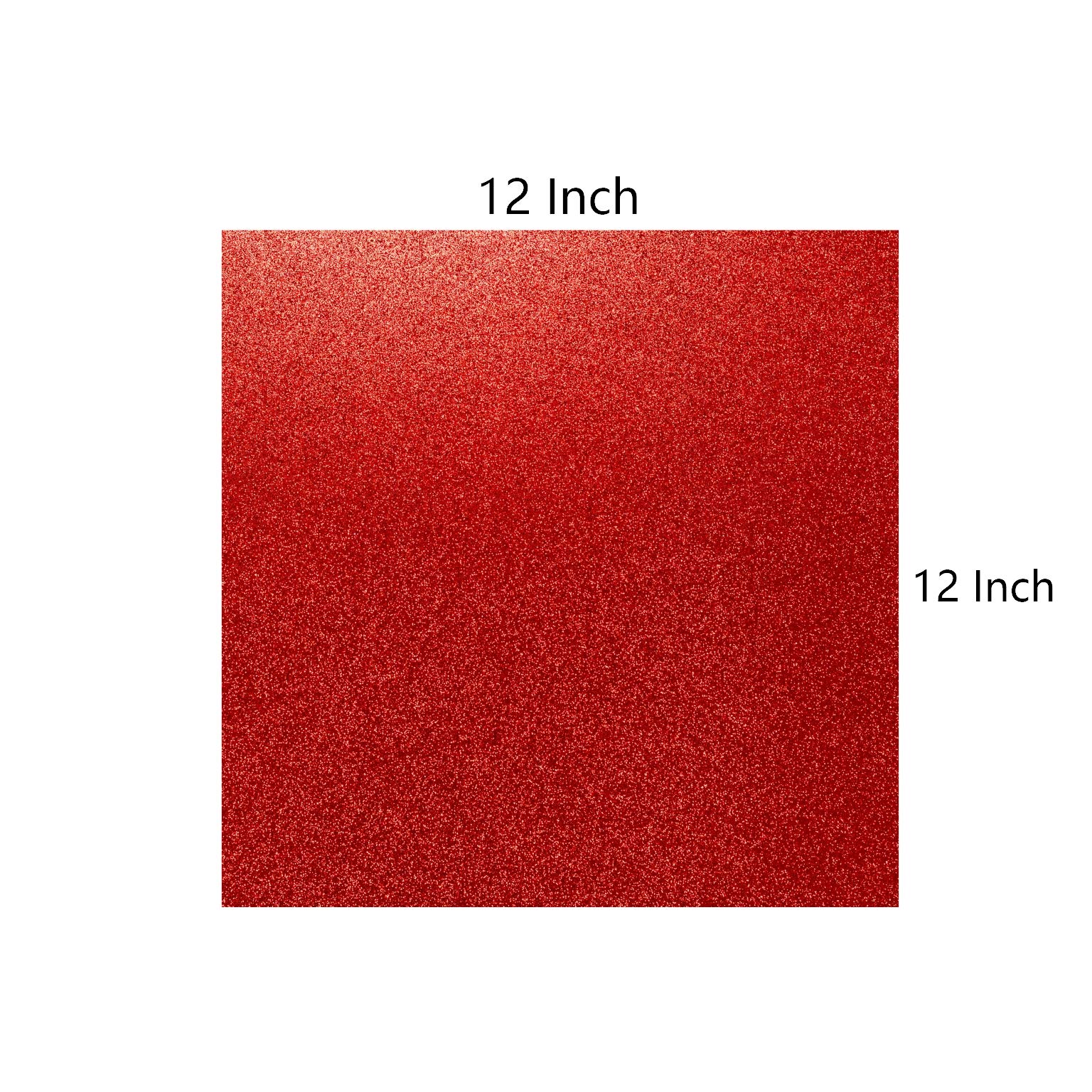 YZH Crafts Glitter Cardstock Paper, No-Shed Shimmer Glitter Papers, Cut Craft and DIY Projects Card stock, Sparkly Paper for Card Making, 12 x 12 Inch, 10 Sheets, 250 GSM (Red)