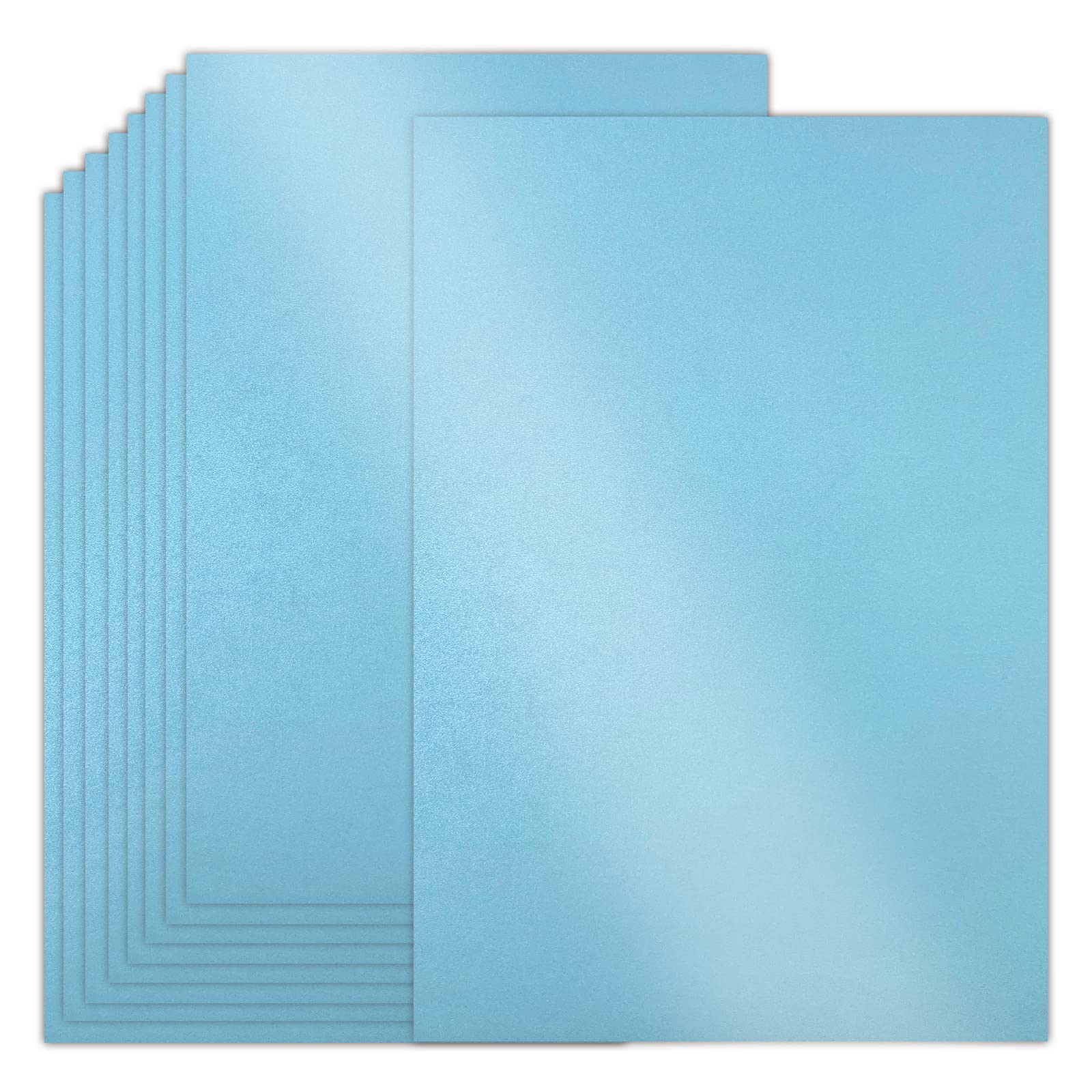 100 Sheets Shimmer Cardstock Sky Blue, 8.5 x 11-inch Metallic cardstock, 79lb-210gsm glitter cardstock Printer paper, Perfect for Certificates, Invitations, Wrapping, Weddings Card, Craft Card