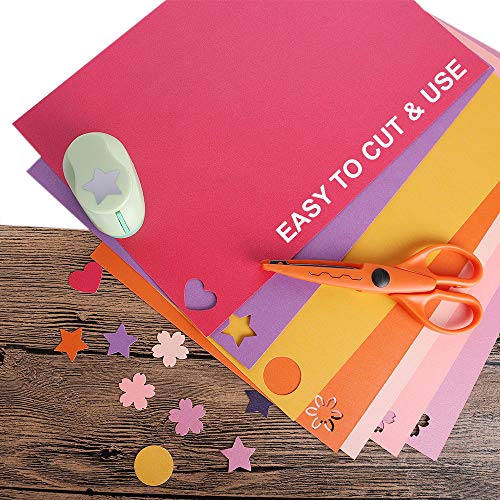 UCEC Cardstock Paper, 8.5'' x 11'', 60 Sheets 20 Colors, Shimmer Cardstock Paper, Double-Sided Rainbow Bright Card stock Paper for DIY Art, Crafts, Scrapbook, Card Making, School Supplies, 250 GSM