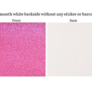 Crafasso 12" x 12" 300gms Heavy & Premium Glitter cardstock, 15 Sheets, Raspberry