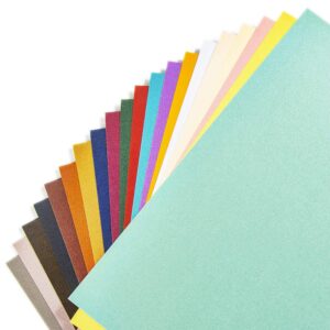 gartful shimmer cardstock paper - 20 assorted colors - 8.5 x 11 inch 90 lb. cover, shiny pearlescent paper for craft flowers, scrapbooking, card making, invitation, gift wrapping,letter size,60 sheets