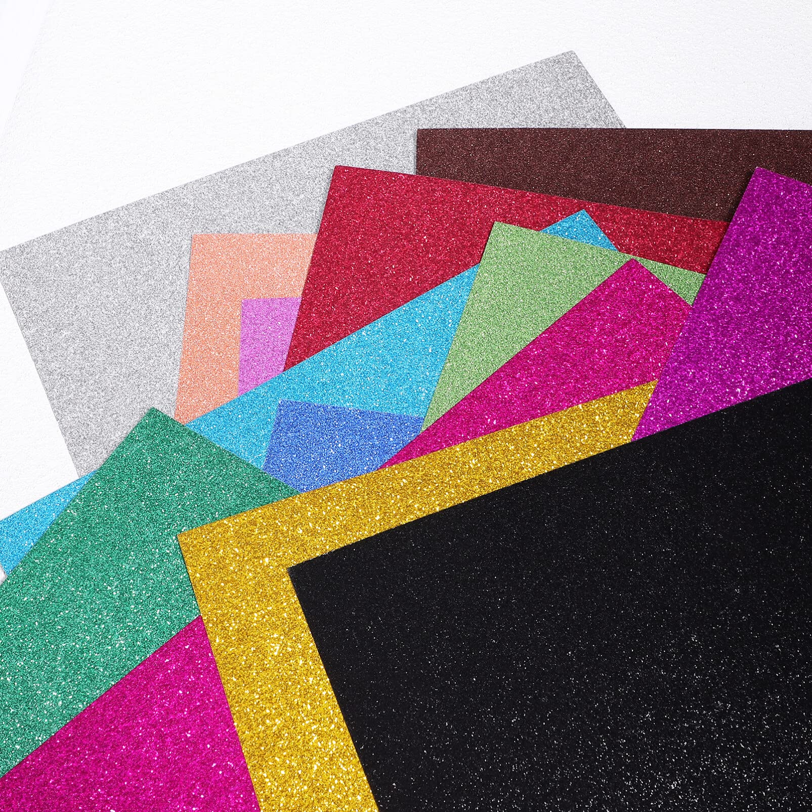 Glitter Cardstock Paper, 26 Sheets Sparkle Colored Cardstock, A4 Double Sided Glitter Cardstock Paper for DIY & Art Projects Card Making, Scrapbooking