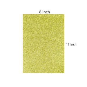 YZH Crafts Glitter Cardstock Paper,No-Shed Shimmer Glitter Paper,10 Sheets, DIY Party Deco, 8 Inch X 12 Inch, A4 Size (Gold)