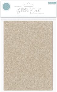 craft consortium the essential glitter cardstock a4 10/pkg-champagne