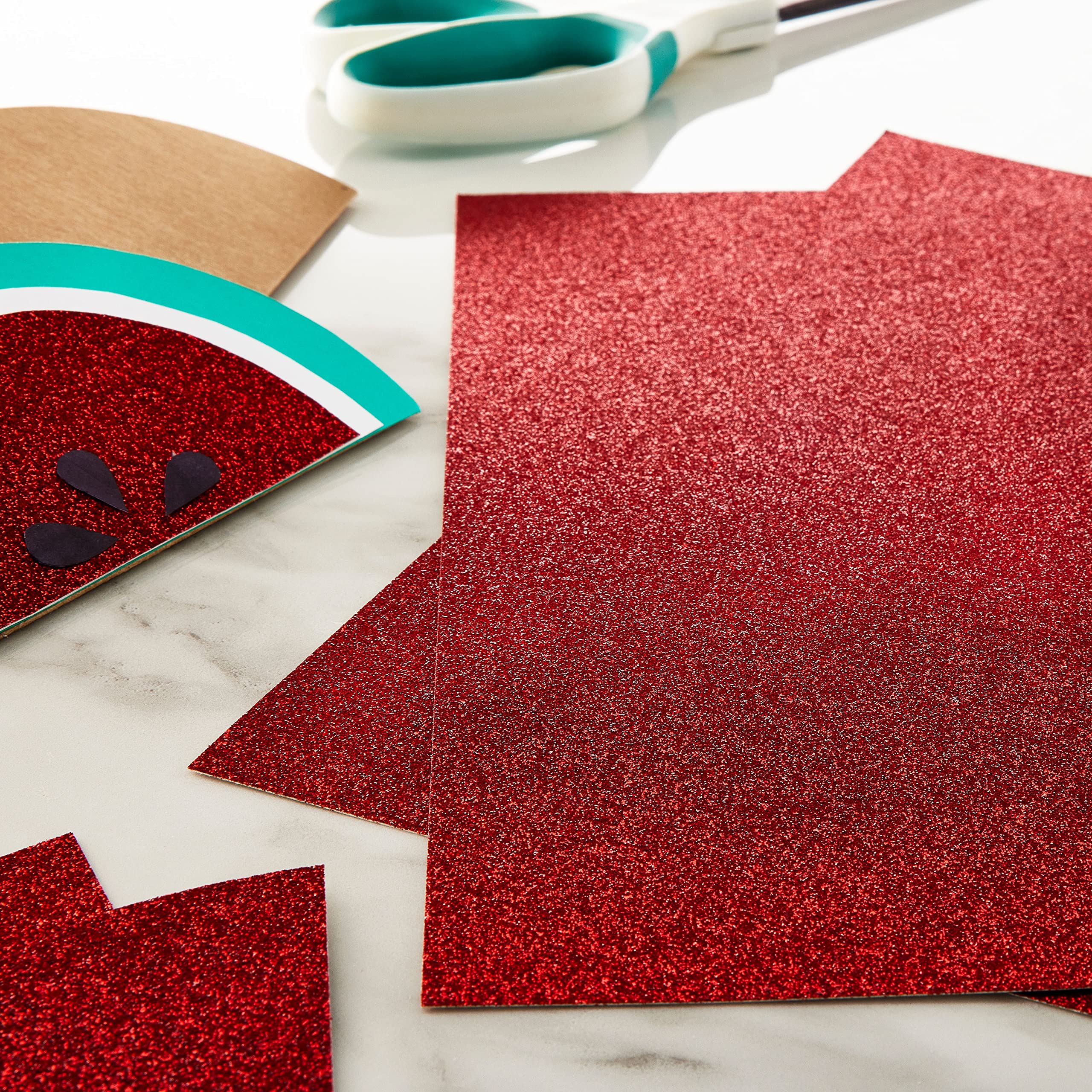 Red Glitter Cardstock Paper by Recollections™, 8.5”; x 11”;