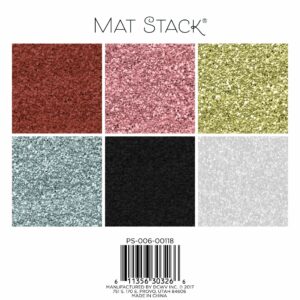 American Crafts DCWV Card Stock 6" X6 Cardstock Stack, Glitter Metallics Solid, 6 Colors/4 Each