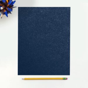 LUXPaper 8.5” x 11” Cardstock for Crafts and Cards in 105 lb. Lapis Metallic - Stardream, Scrapbook Supplies, 50 Pack (Navy)