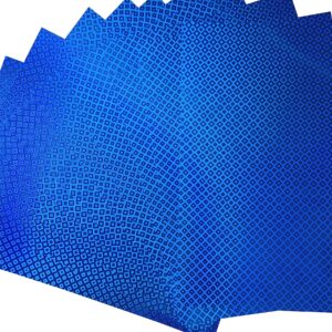 longshine-us 10 Sheets 8" x 12" 250 gms Colorful Checkered Blue Soft Touch Cardstock Premium Card Sparkling Assorted Mixed Colors Craft Glitter Cardstock Cardmaker DIY Gift