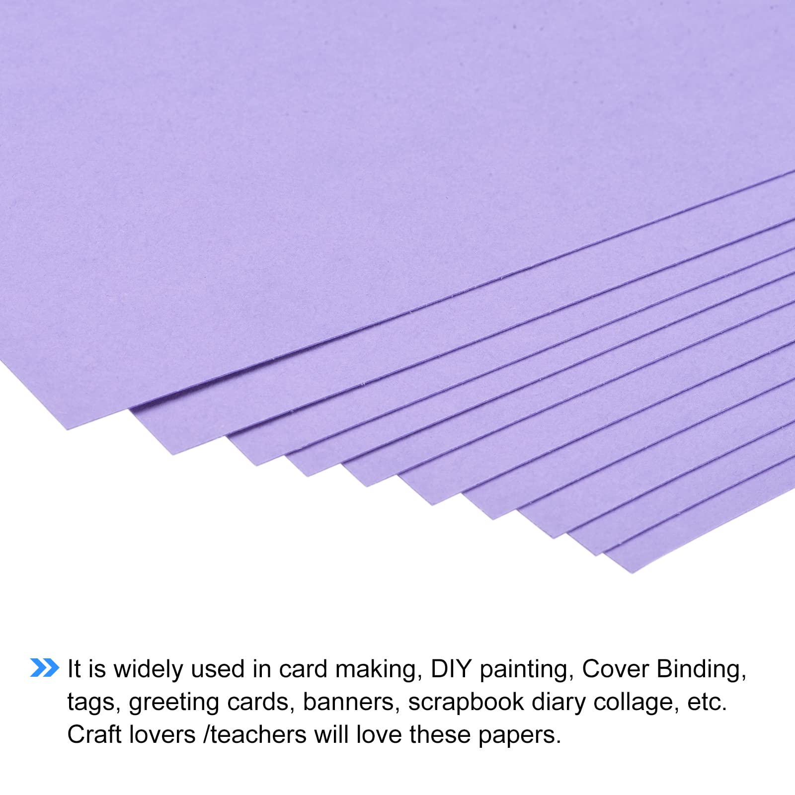 MECCANIXITY Cardstock Scrapbook Paper 8.3" x 11.7", 92 Lb/250gsm, Solid Color Cardstock for New Year Arts & Crafts, Invitations, Greeting Cards, Gift Tags, Light Purple Pack of 10