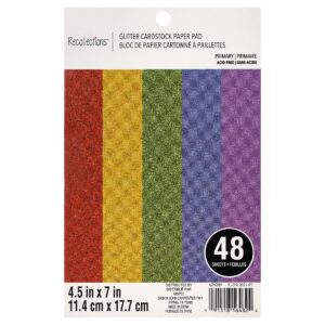 Rainbow Glitter Cardstock Paper Pad by Recollections™, 4.5”; x 7”;