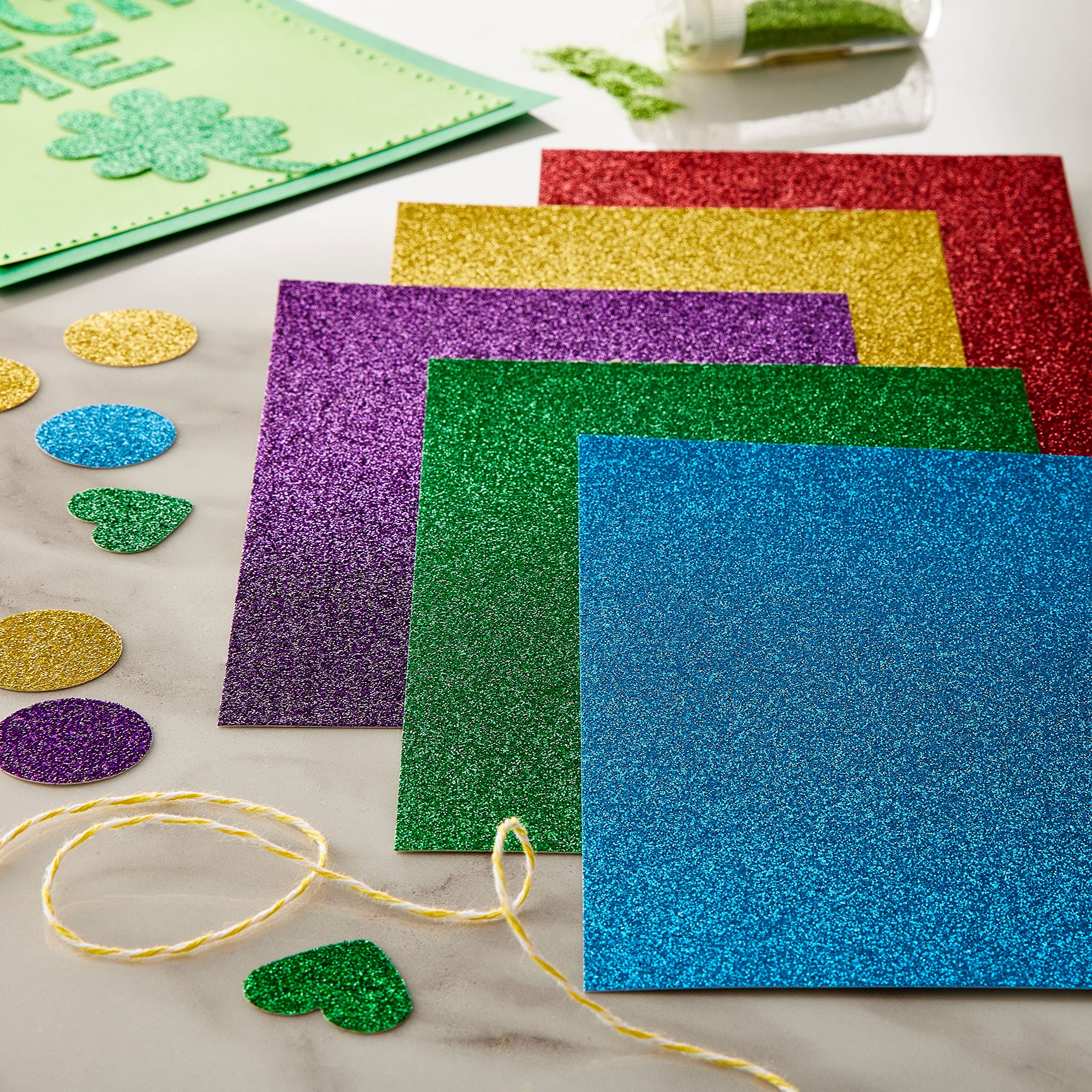 Rainbow Glitter Cardstock Paper Pad by Recollections™, 4.5”; x 7”;