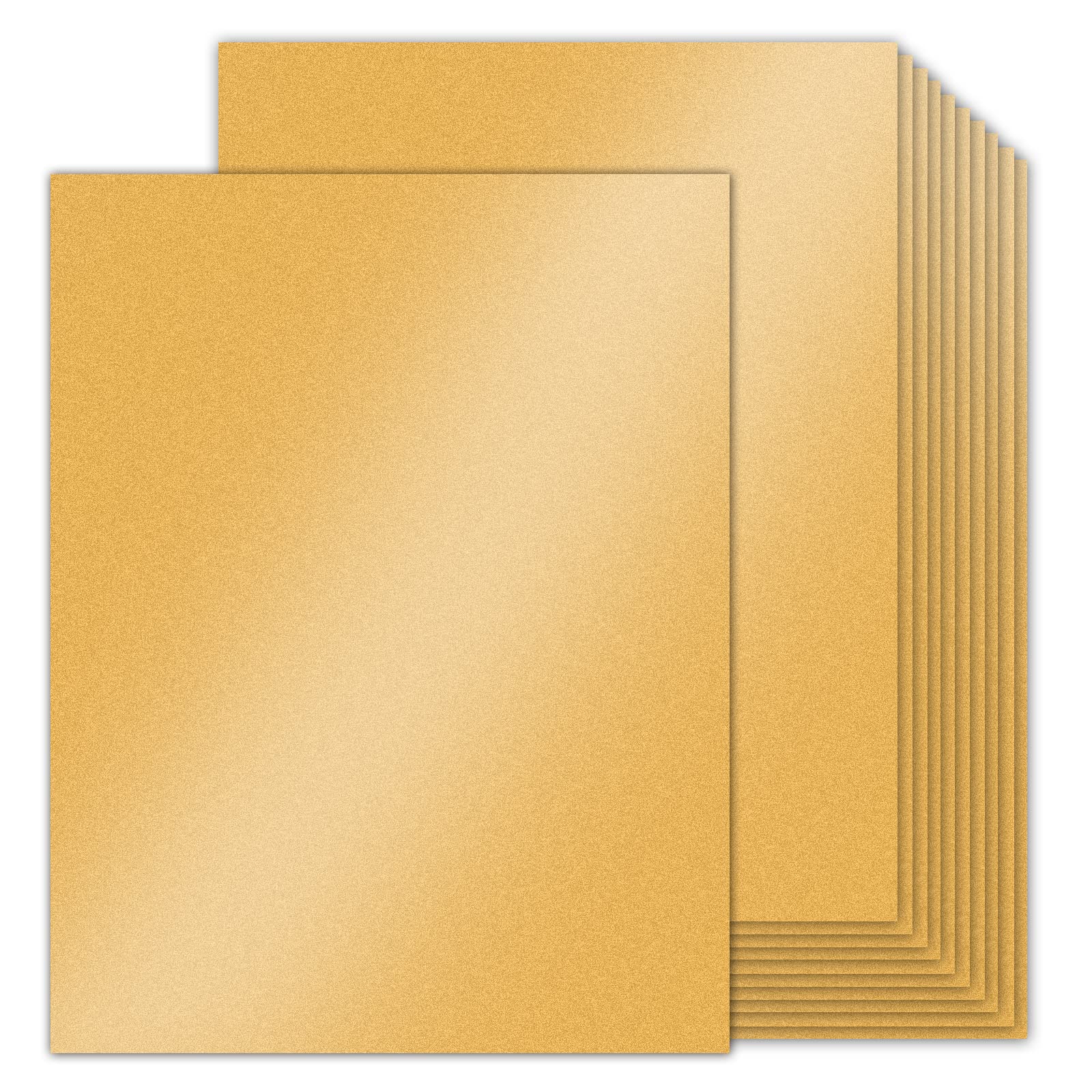 100 Sheets Gold Shimmer Cardstock 8.5 x 11 Metallic Paper, Goefun 80lb Card Stock Pearlescent Paper for Invitations, Birthday, Anniversaries, Card Making