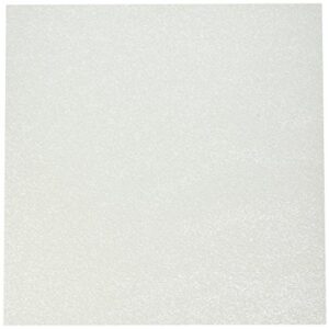 american crafts duotone glitter cardstock 12"x12"-white 15 per pack