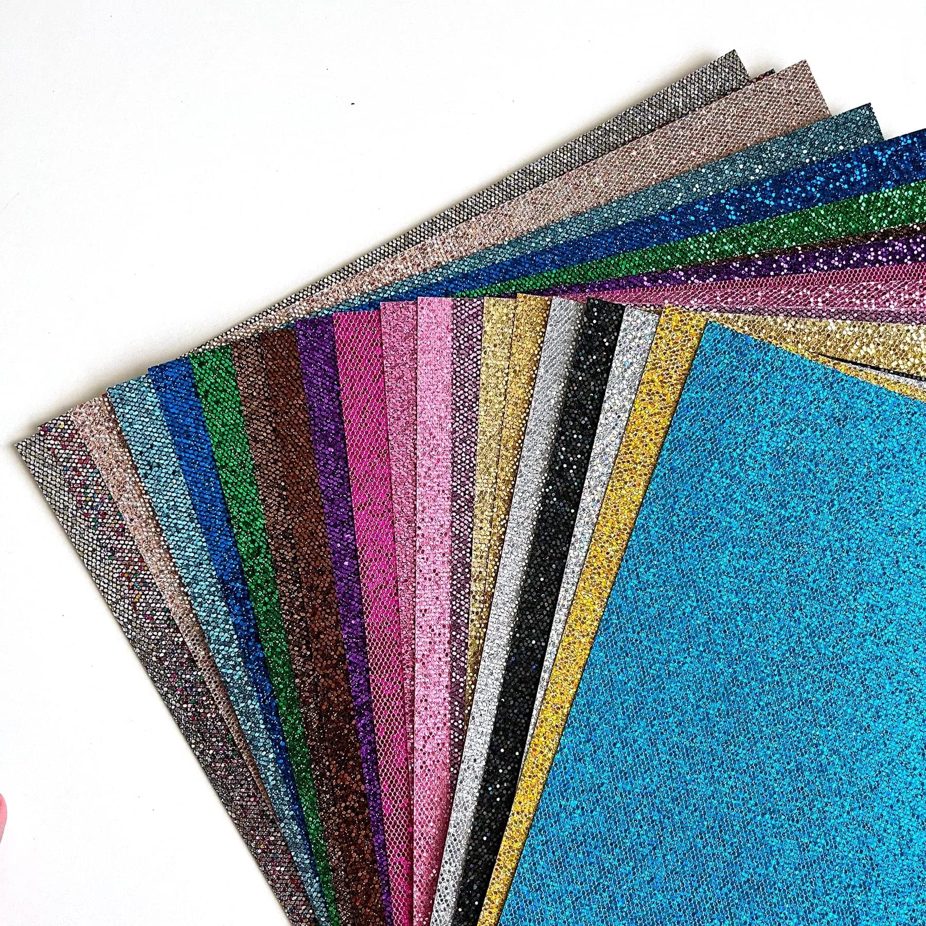 SEQUIN GLITTER 12x12 Glitter Cardstock Paper (Pack of 20) | Vibrant Crafting Glitter Paper for Cricut | Card Making Supplies | Craft Paper for DIY and Art Projects - Encore