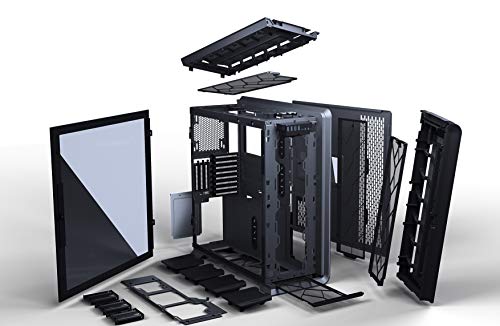 Phanteks Enthoo 719 (PH-ES719LTG_DAG01) High Performance Full Tower Case – Tempered Glass, Aluminum Panels, dual System/PSU Support, MASSIVE Storage, Fan Hub, Digital-RGB Lighting, Anthracite Grey