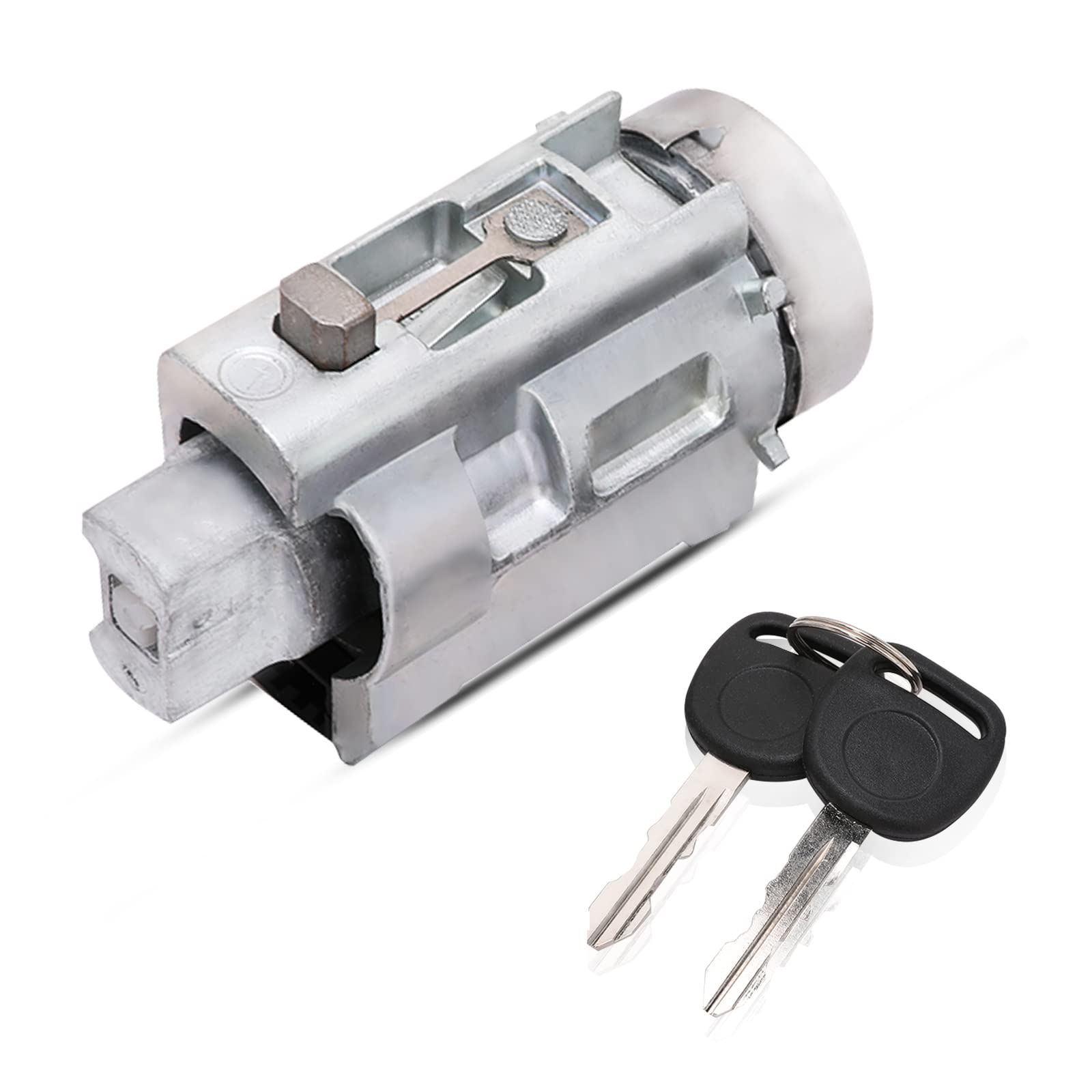 Ignition Lock Cylinder w/Keys & Passlock Chip Starter - Compatible with Chevy Malibu, Impala, Monte Carlo, Pontiac Grand AM, Oldsmobile Alero, Cutlass - Replace D1493F, 12458191, 25832354, 924-719