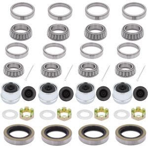 4 sets boat trailer axle bearing kits, l68149/l44649 grease seal 171255tb 10-19 i.d. 1.719'' for #84 spindle 3500 lb trailer axles