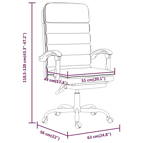 loibinfen Faux Leather Massage Reclining Office Chair with Footrest, Ergonomic Office Chair, Computer Desk Chair for Home Office, Gray Faux Leather, Style D -719