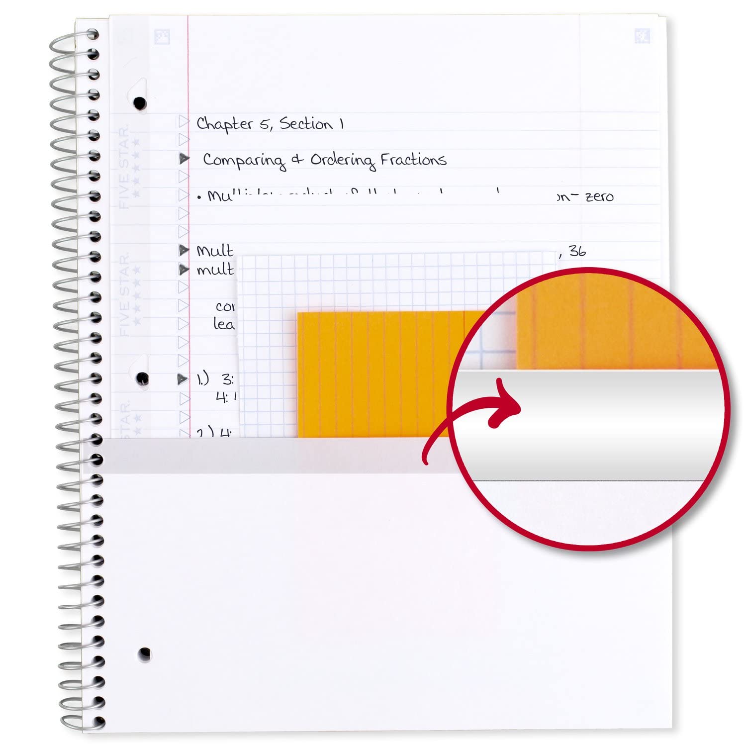 Five Star and National Wildlife Federation Spiral Notebook + Study App, 1 Subject, College Ruled Paper, 11" x 8-1/2", 80 Sheets, Forest Bear, 1 Count (820088FM)