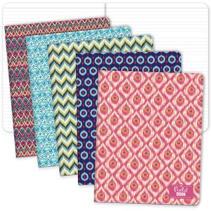 Elan Publishing Company Field Notebook/Journal - 8"x10" - Ikat Covers - Lined - Pack of 5