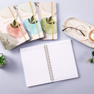 Tersus Spiral Notebook - 3 Pack A5 Notebook, 6'' x 8.3'', Journal for Women, Ruled Journal Notebook, 80 Sheets/160 Pages, Spiral Notebook