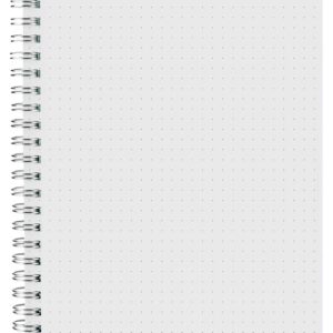 Spiral Dot Grid Notebook - A5 Bullet Dotted Journal, 80 Sheets / 160 Pages, 100gsm White Paper, Transparent Hardcover, 5.8X8.25 in