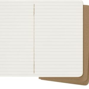 Moleskine Cahier Journal, Soft Cover, Pocket (3.5" x 5.5") Ruled/Lined, Kraft Brown, 64 Pages (Set of 3)