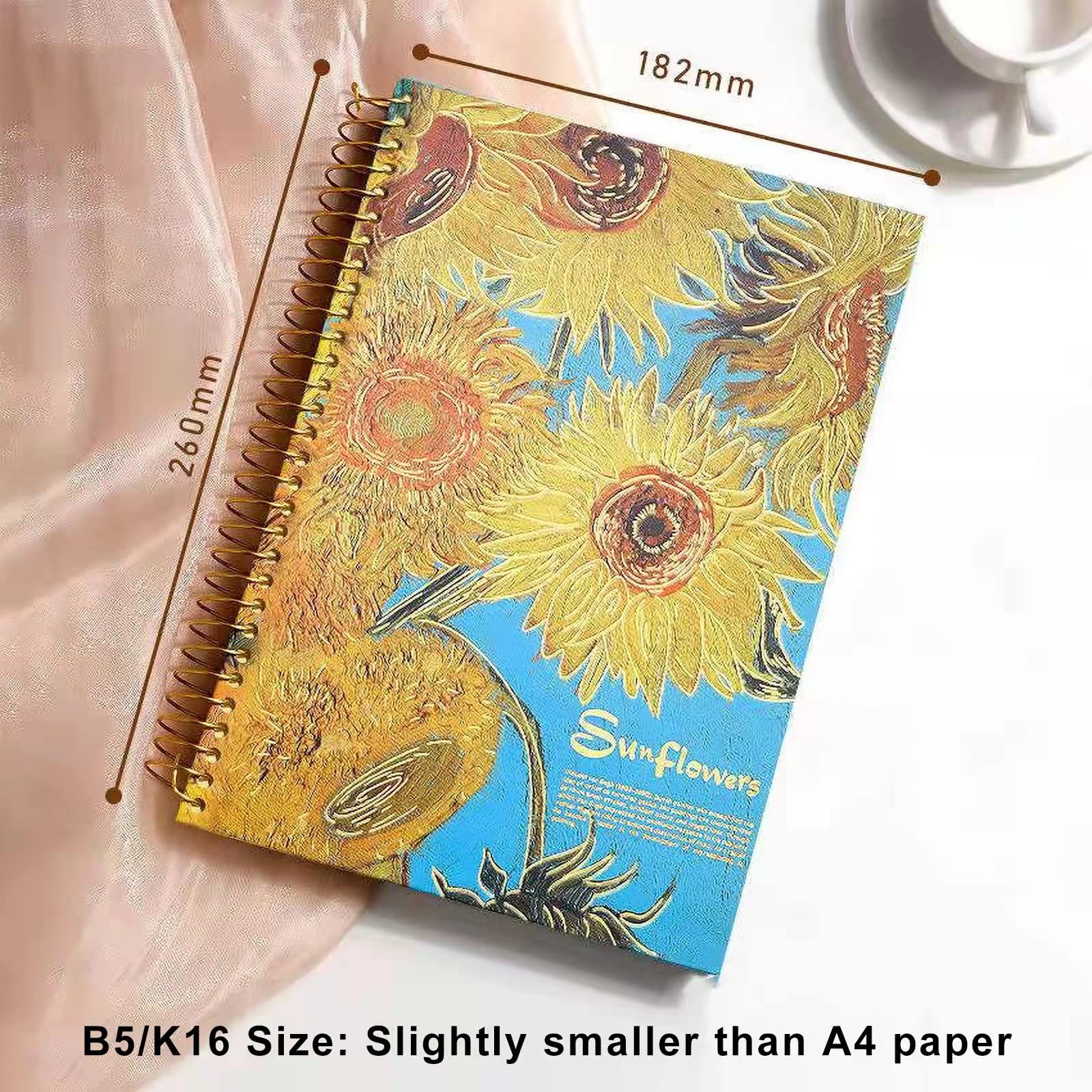 SEEK42 Hardcover Spiral Notebook Journal, Ruled Lined Journal 300 Pages, Famous Painting Durable Hardcover 20211206SFL 0