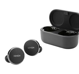 Denon PerL Pro True Wireless Earbuds - Adaptive Active Noise Cancelling, Personalized Sound with Masimo Adaptive Acoustic Technology, Spatial Audio, 32Hr-Battery Life, Wireless Charging, Black