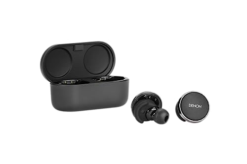 Denon PerL Pro True Wireless Earbuds - Adaptive Active Noise Cancelling, Personalized Sound with Masimo Adaptive Acoustic Technology, Spatial Audio, 32Hr-Battery Life, Wireless Charging, Black